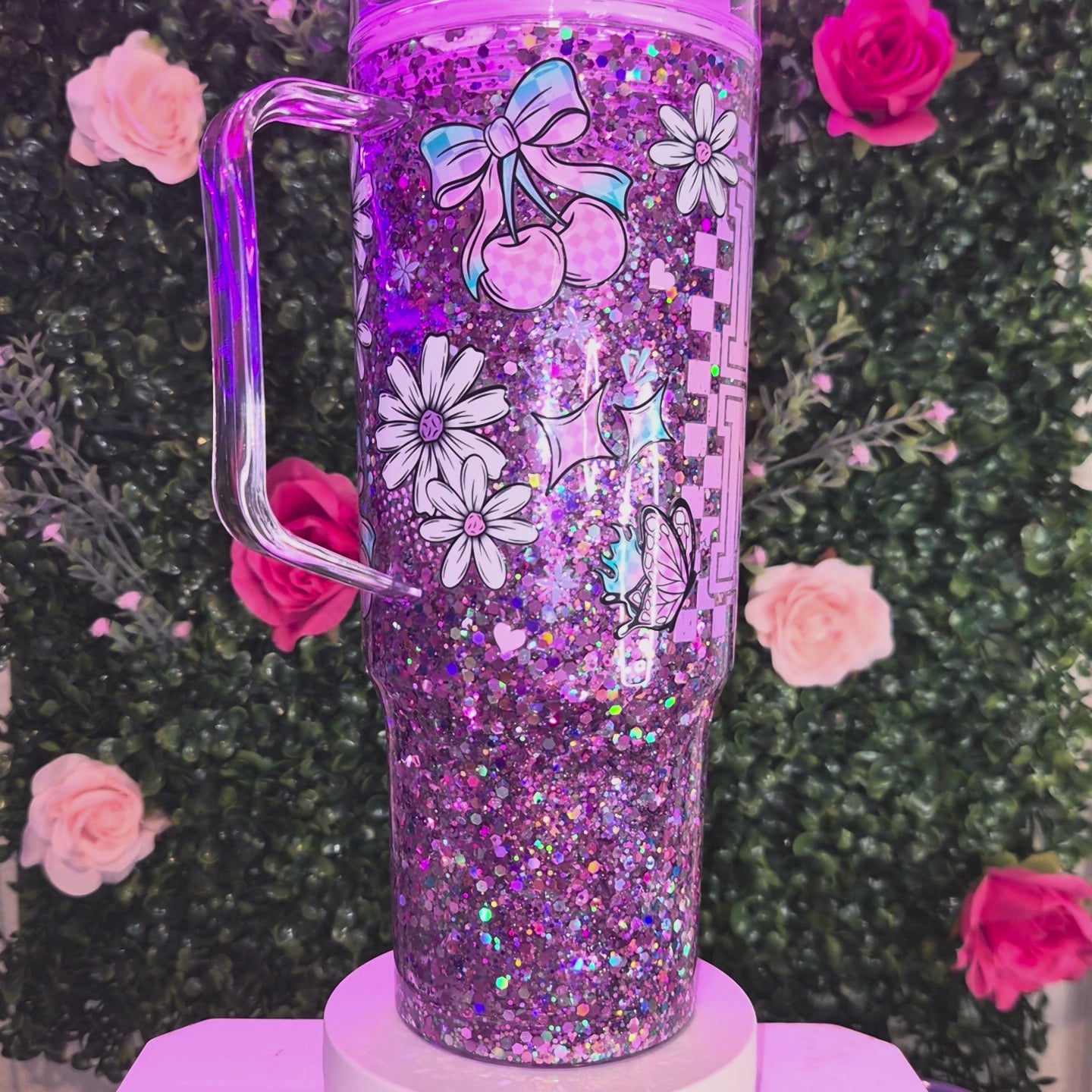 Purple Mama 40 oz Glitter snowglobe