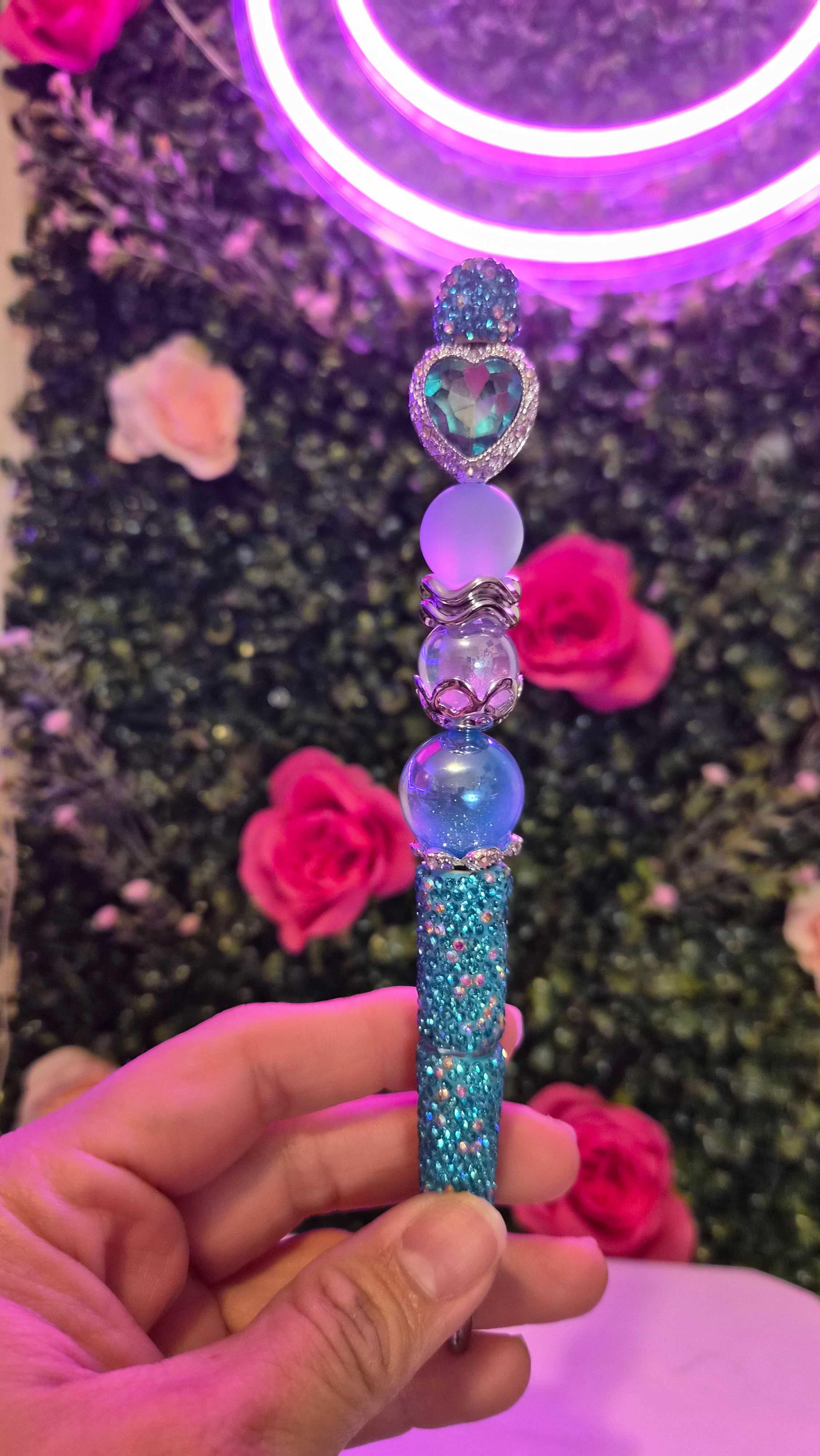 Fancy Heart Beaded pen