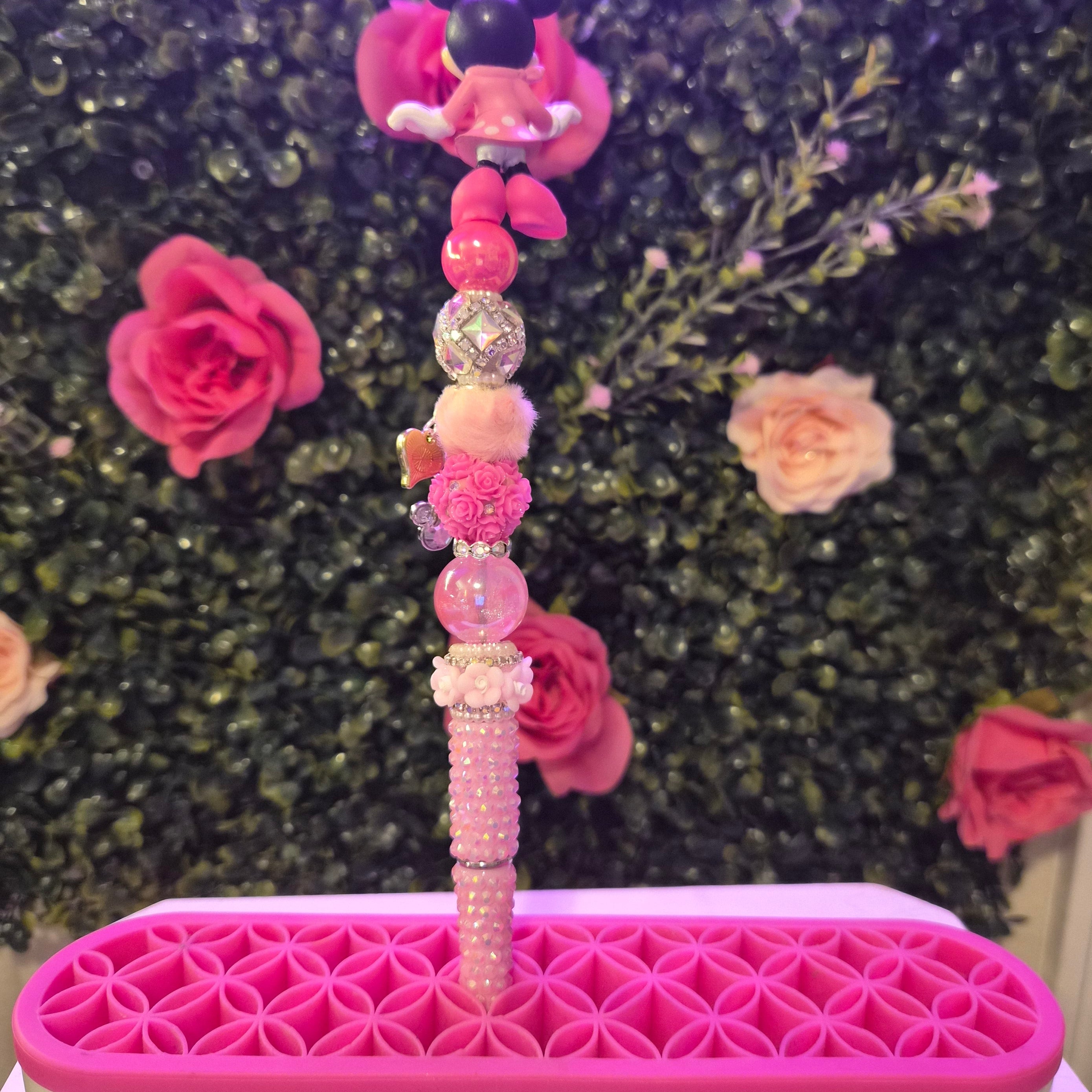 Girl mouse beaded pen