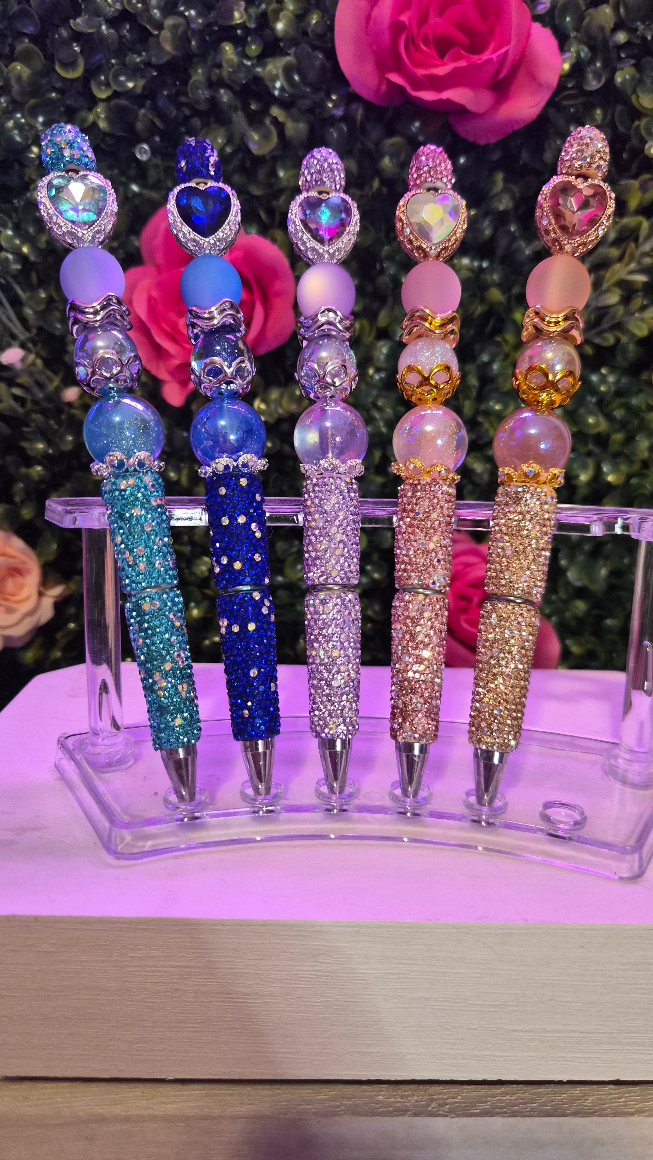 Fancy Heart Beaded pen
