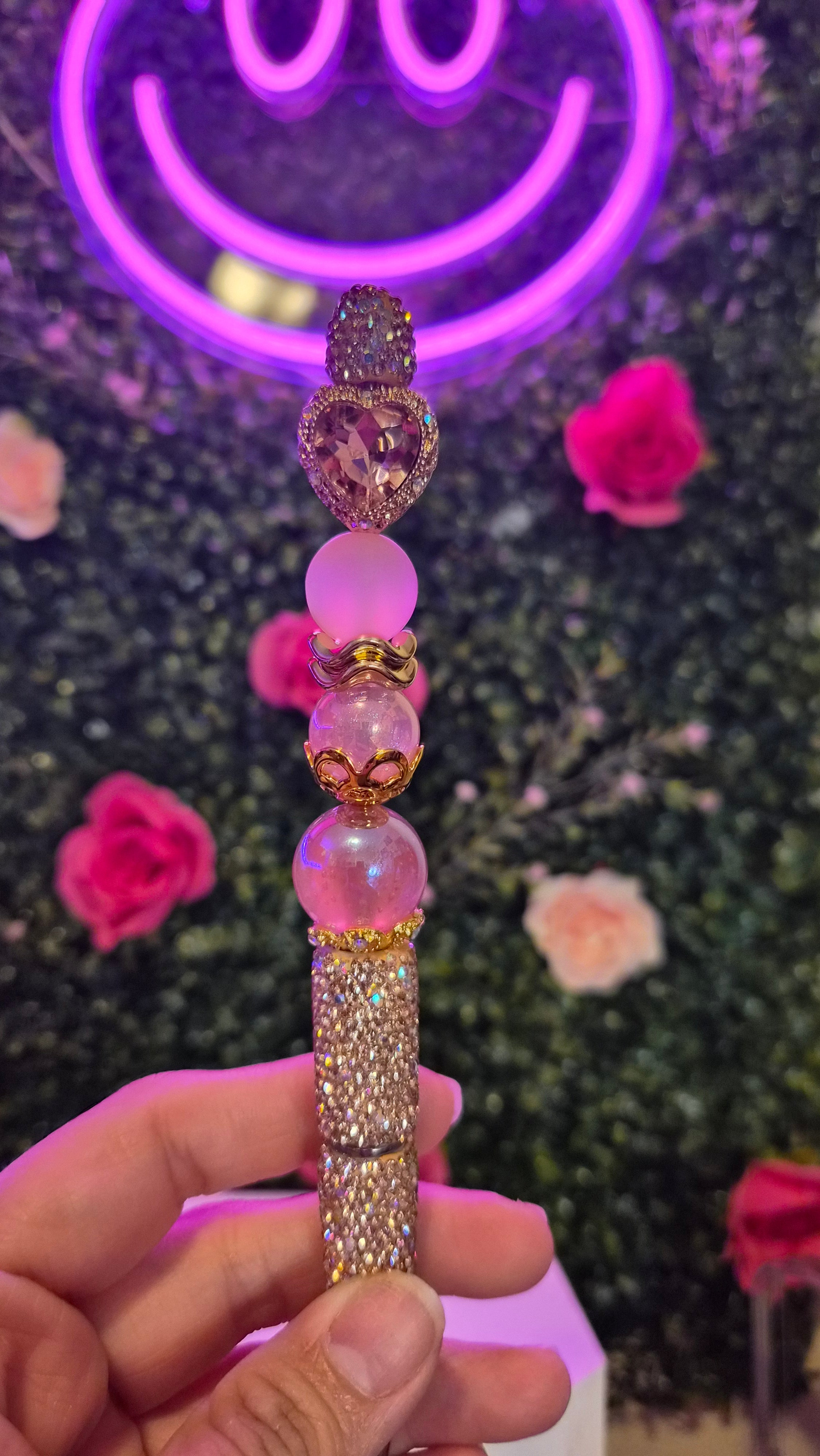 Fancy Heart Beaded pen